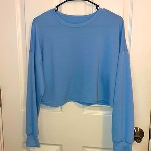 Blue Cropped Long Sleeve